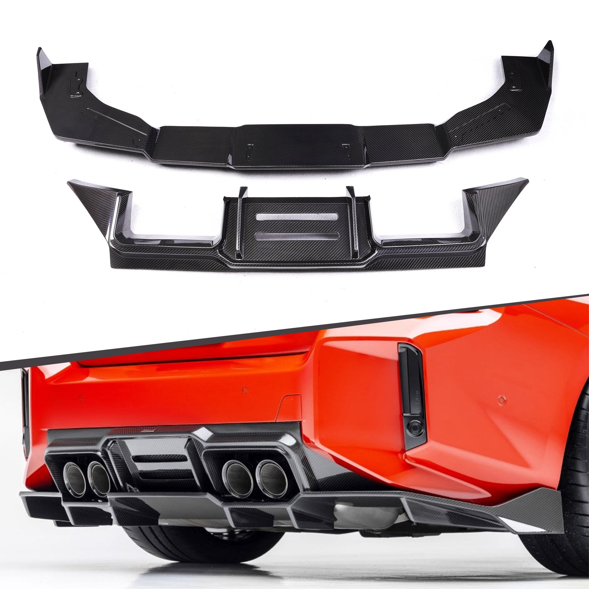 G87 Dry Carbon V Type Rear Diffuser