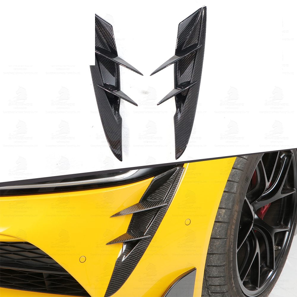 A90 Dry Carbon Front Bumper Trims CP-Type