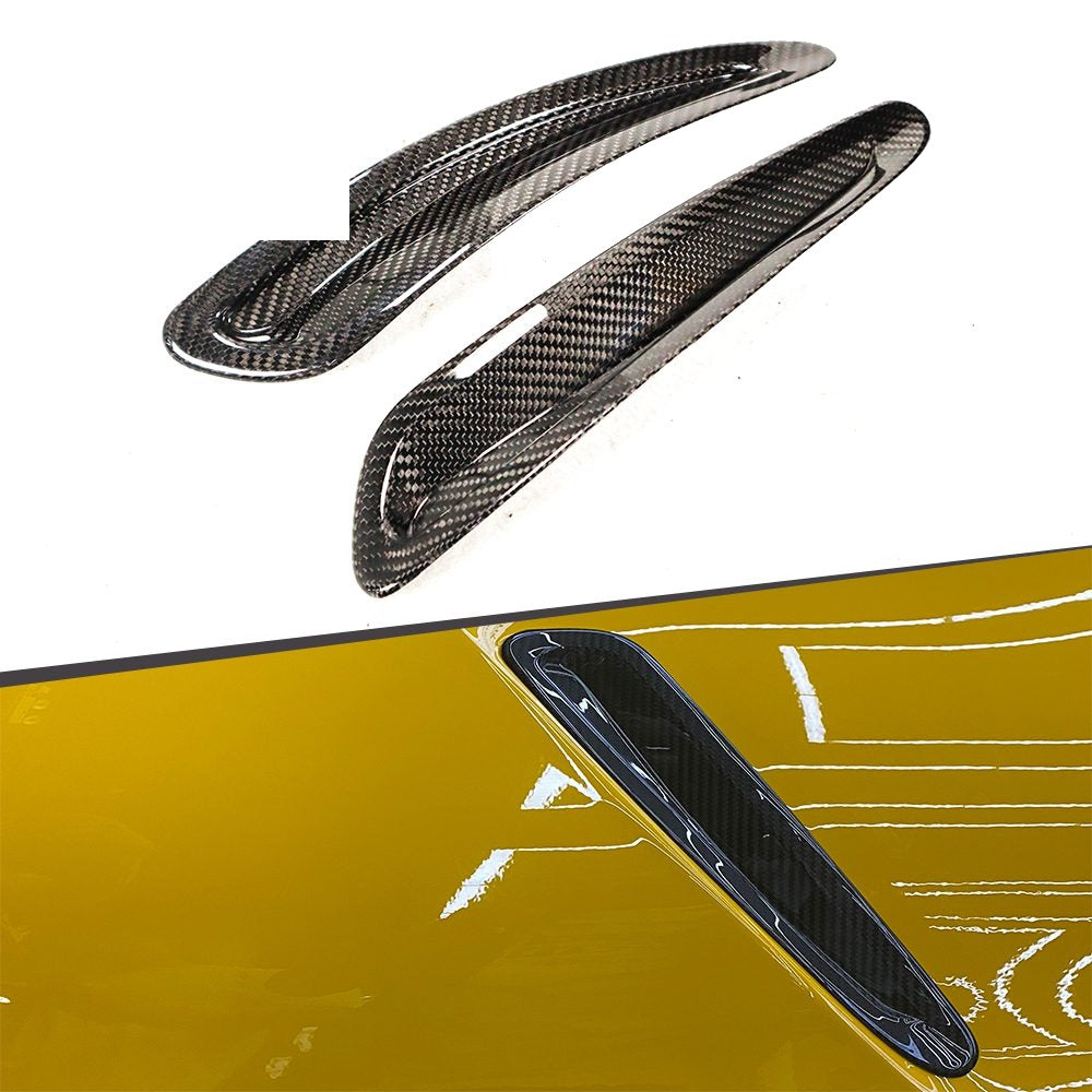 A90 Dry Carbon Hood Vents (Without Holes)