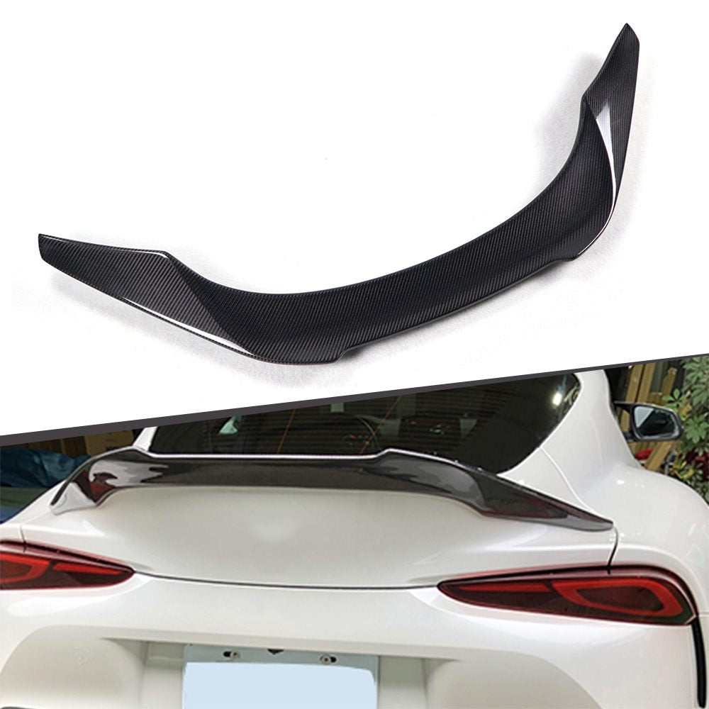 A90 Wet Carbon V Style Trunk Spoiler for Toyota GR Supra A90