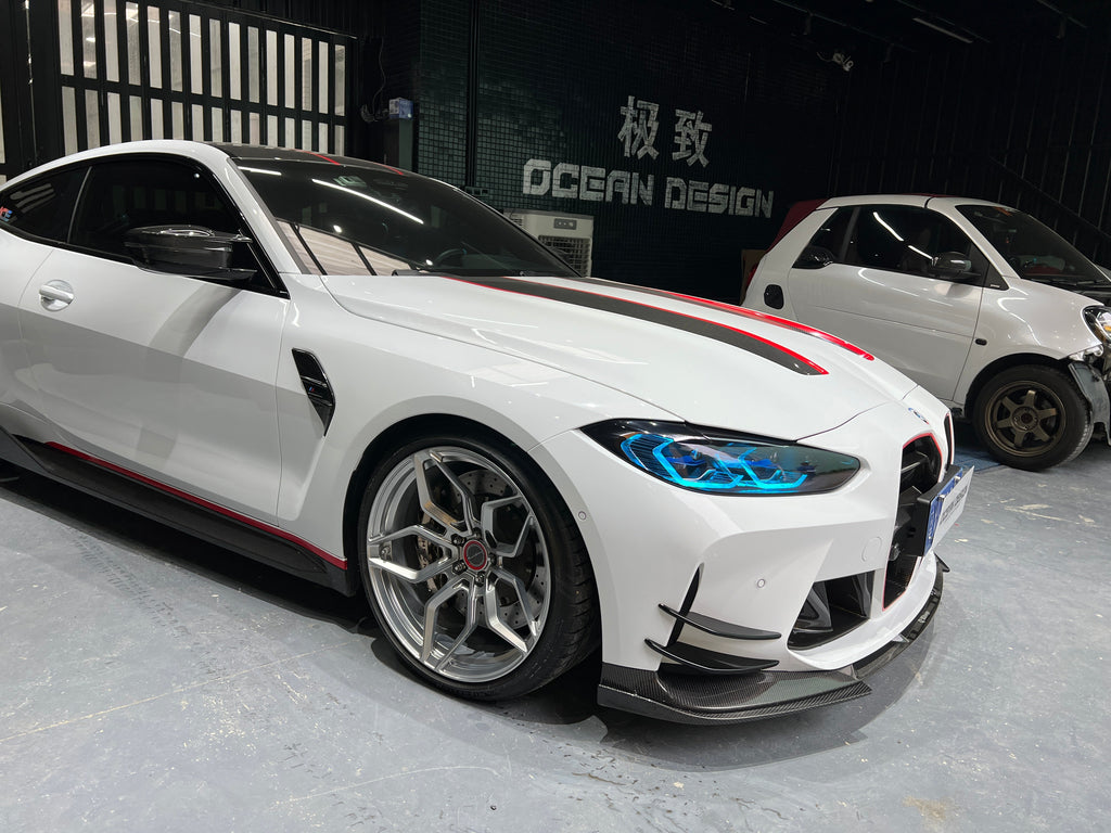 G8X Dry Carbon AC Front Bumper Wind Knife for BMW M3 G80 M4 G82 - view 6