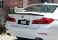 F90 Wet Carbon Trunk Spoiler - V Style