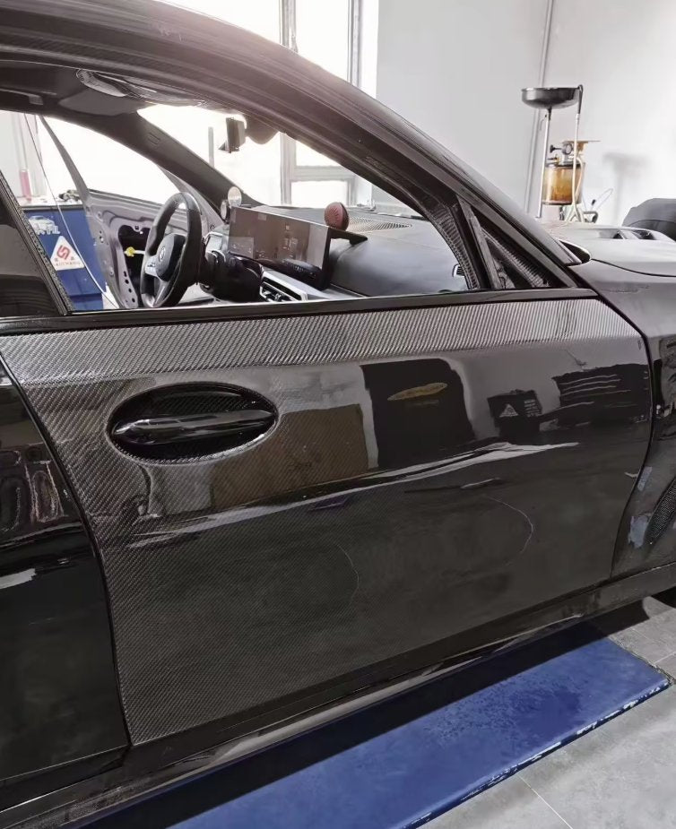 G8X Dry Carbon Fiber Door - Installed on Car Full View