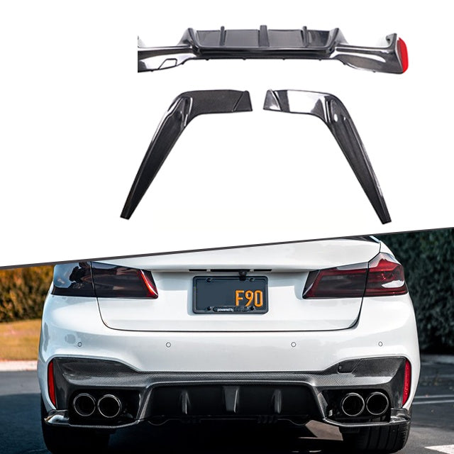 F90 Dry Carbon Rear Diffuser - 3D Style (3pc)