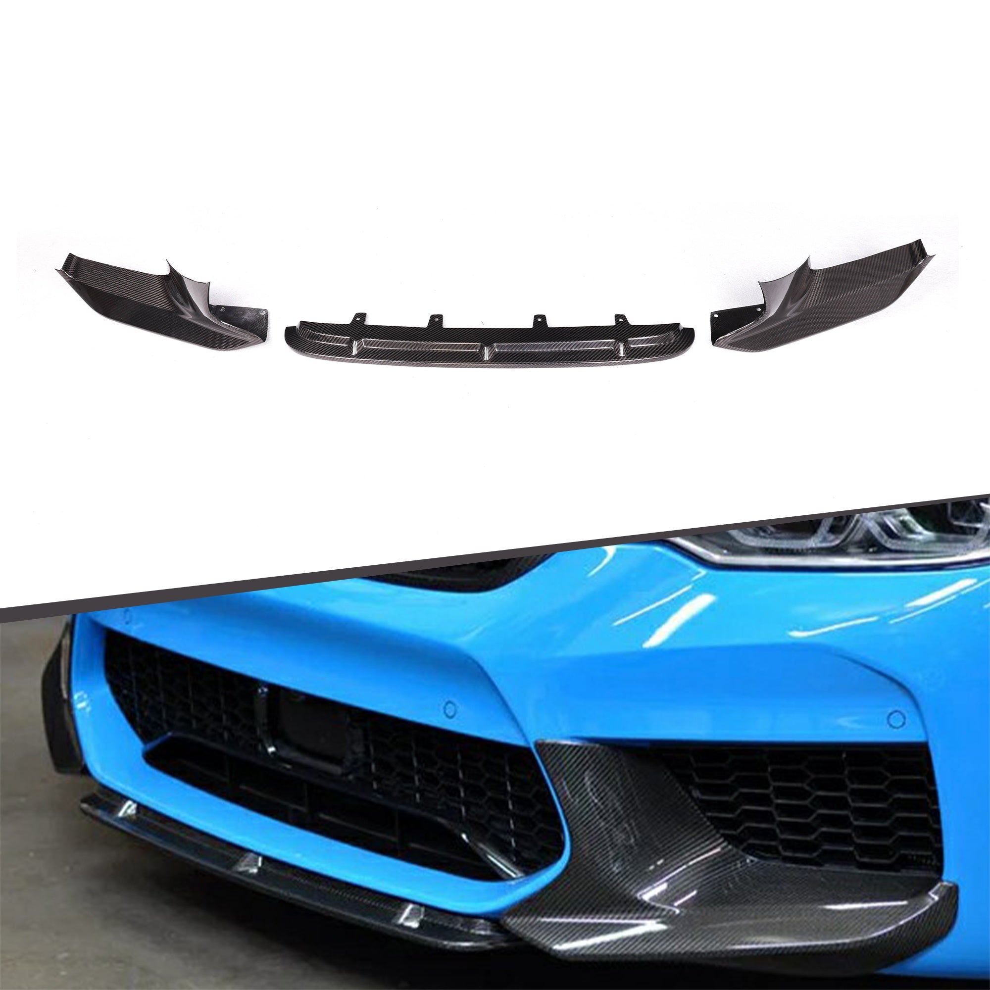 F90 Dry Carbon Front Lip - MP Style (3pc)