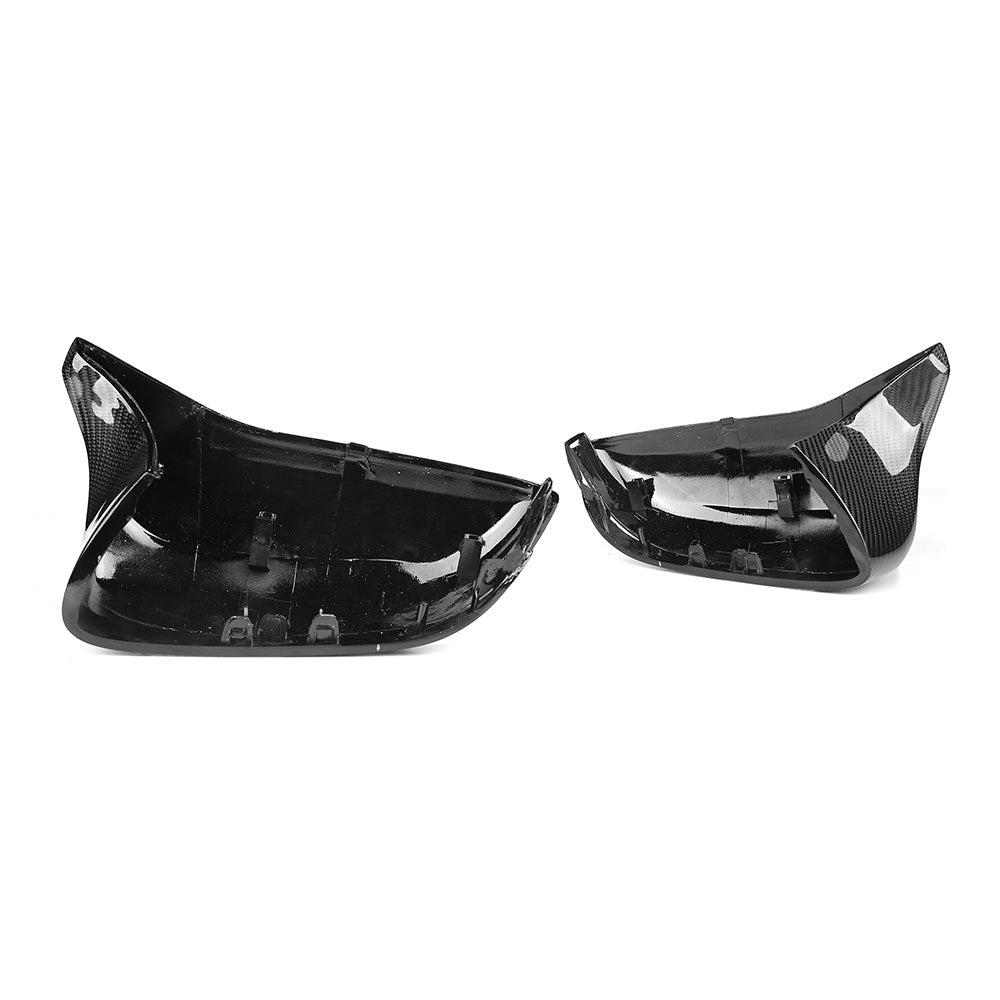 F90 Wet Carbon Mirror Covers - Replacement Style