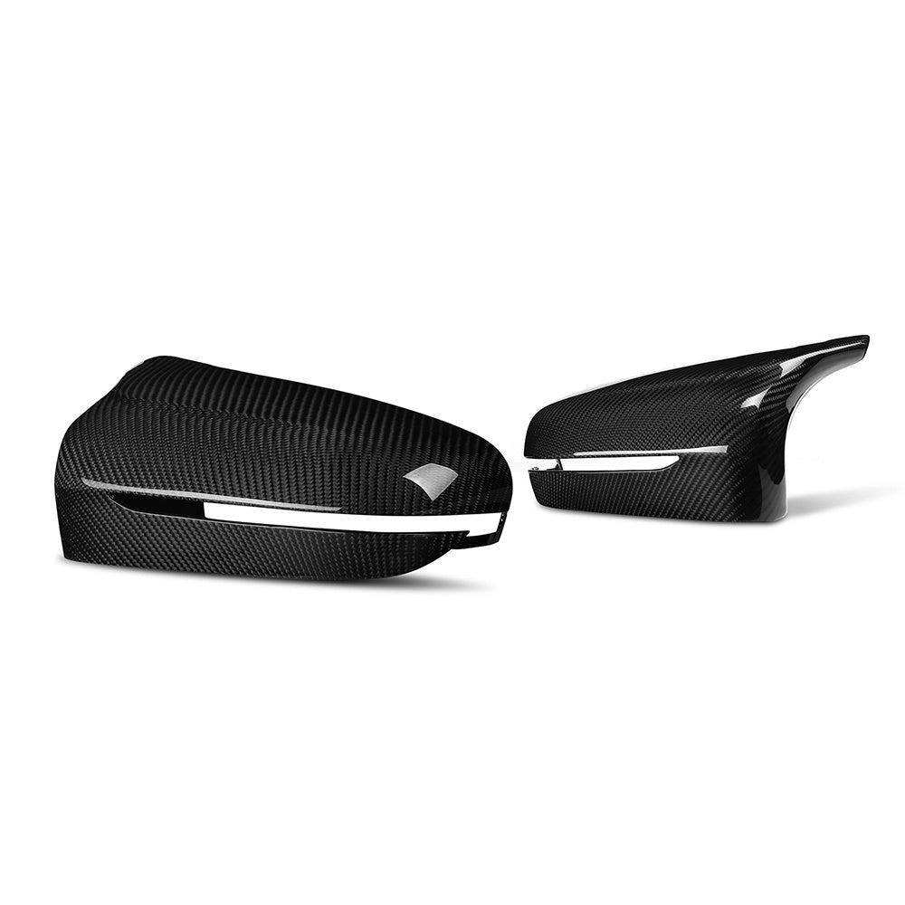 F90 Wet Carbon Mirror Covers - Replacement Style
