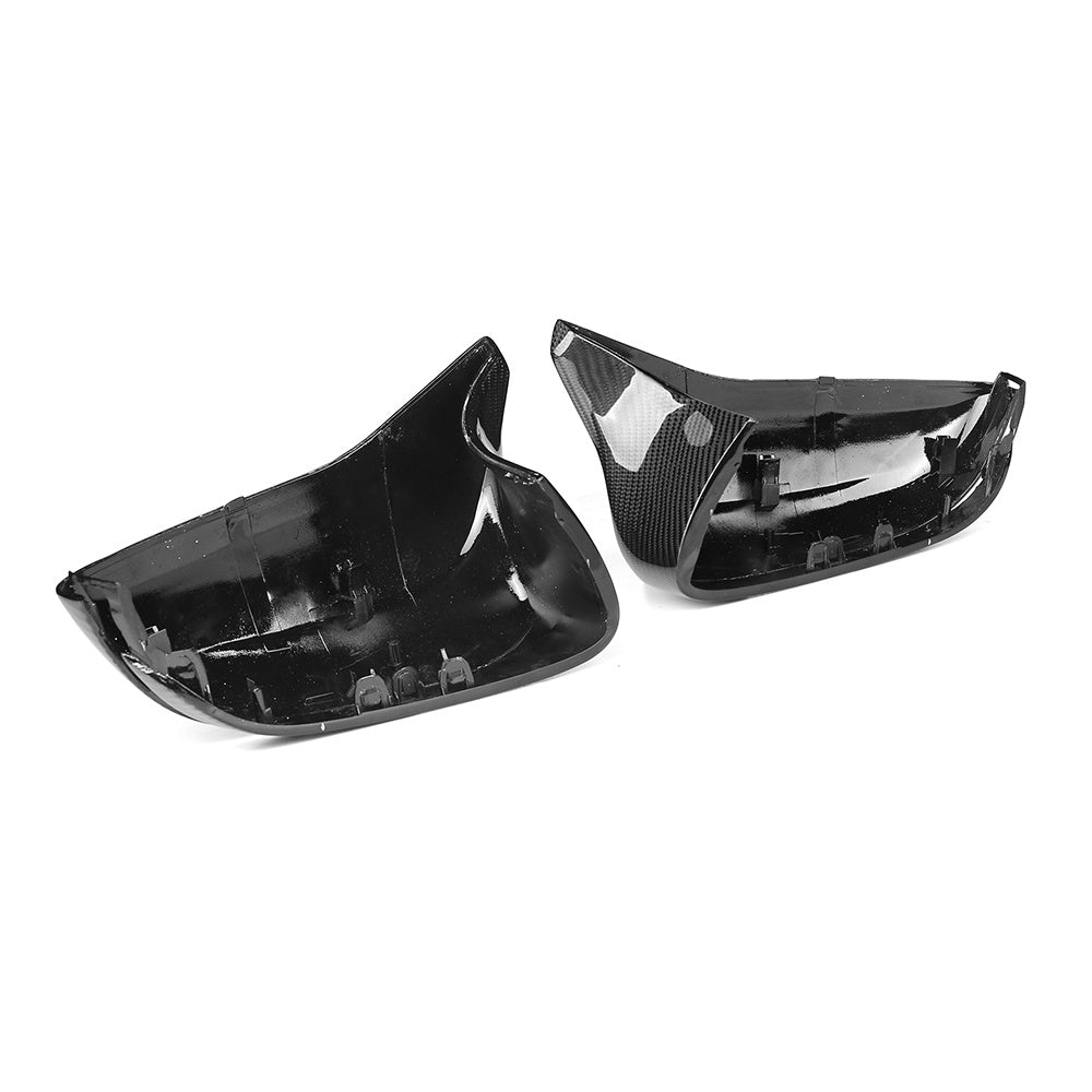 F90 Wet Carbon Mirror Covers - Replacement Style